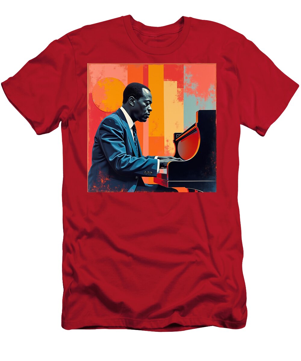 Pianist in Vibrant Colors Aukim Edenrose T-Shirt