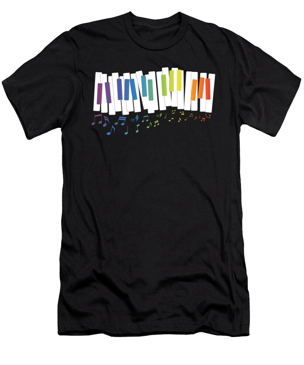 Piano Keys Piano Music Moon T-Shirt