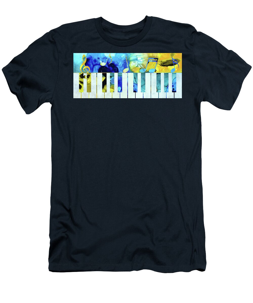 Piano Life Musical Music Art Sharon Cummings T-Shirt