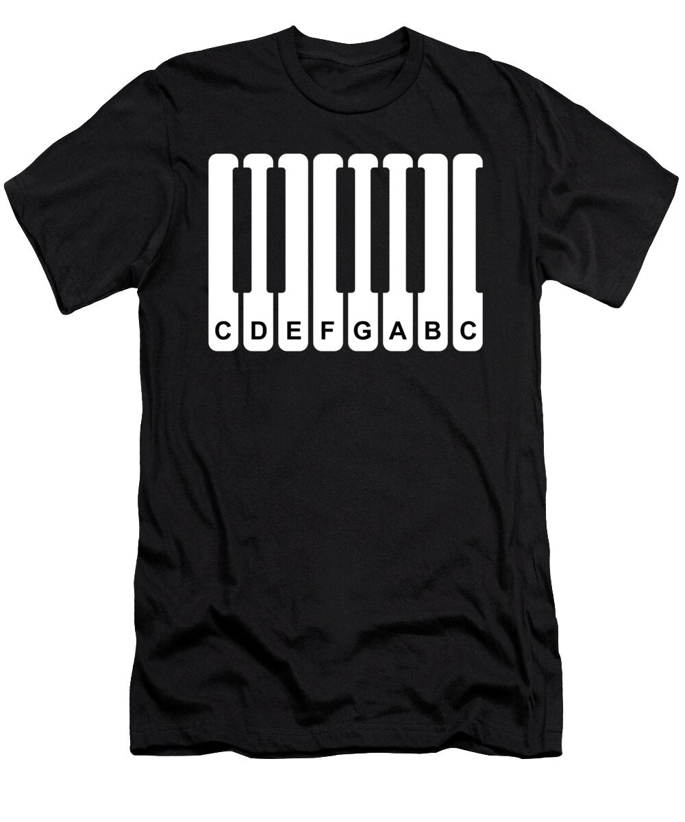 Piano Notes Gifts for Pianist Player Music Teach Maltiben Patel T-Shirt