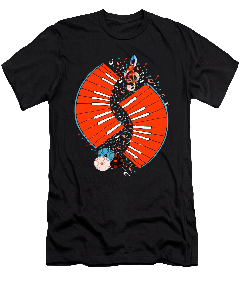 Piano Piano Clef Music Mooon T-Shirt