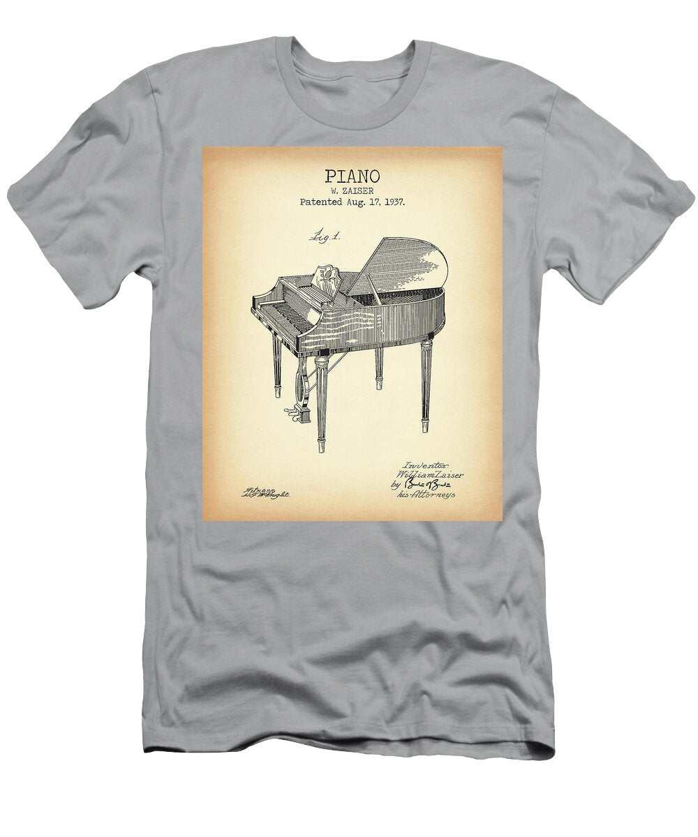 Piano Vintage Patent Denny H T-Shirt