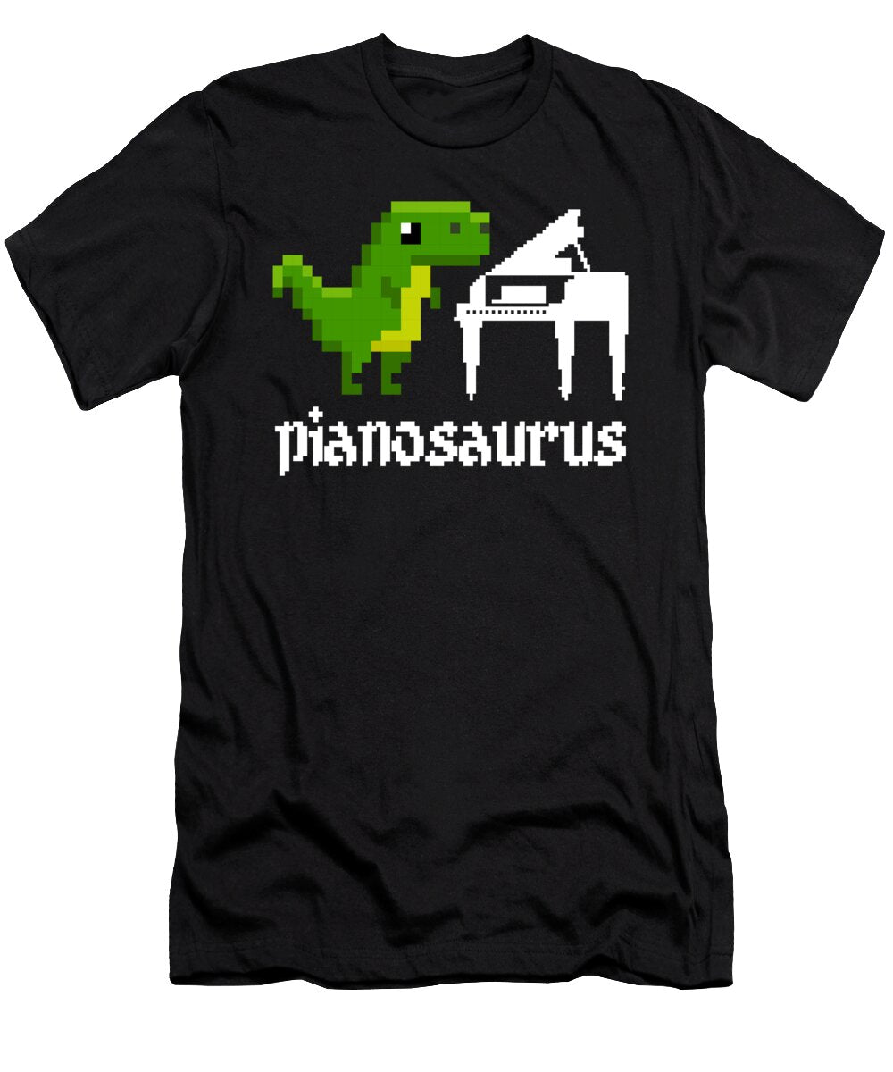 Pianosaurus Piano Pixel Mooon T-Shirt