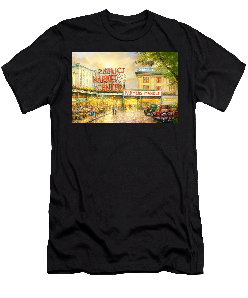 Pikes Place Public Market Seattle Washington 20250926zv2 Wingsdomain Art and Photography T-Shirt