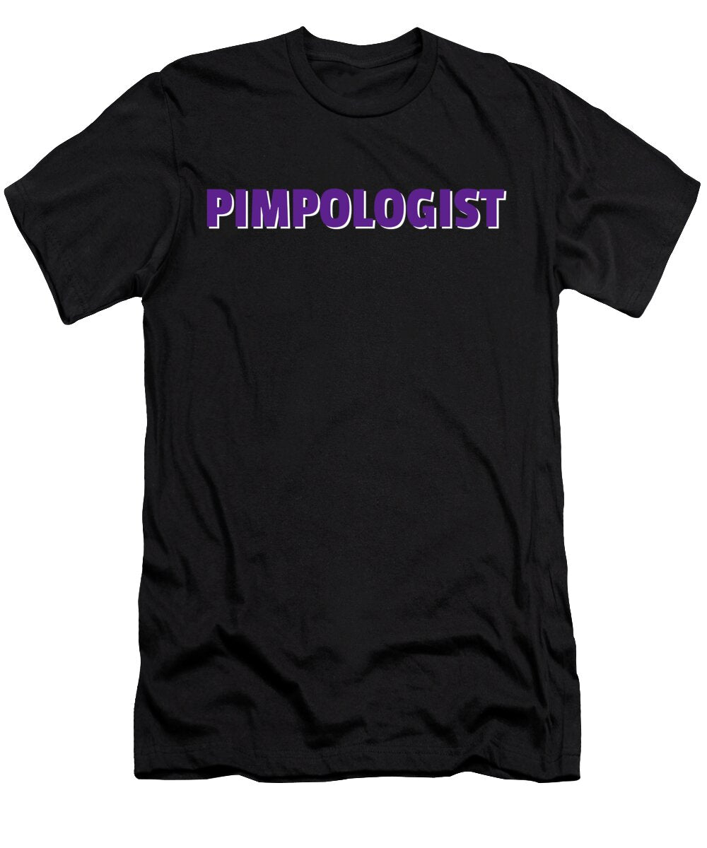 Pimp Hustle Man Hat for Men Glasses Pimpologist Print Noirty Designs T-Shirt