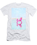 Pink Astronaut Lego with Balloon Dog and Bubbles Elle Embee Fun Photography T-Shirt