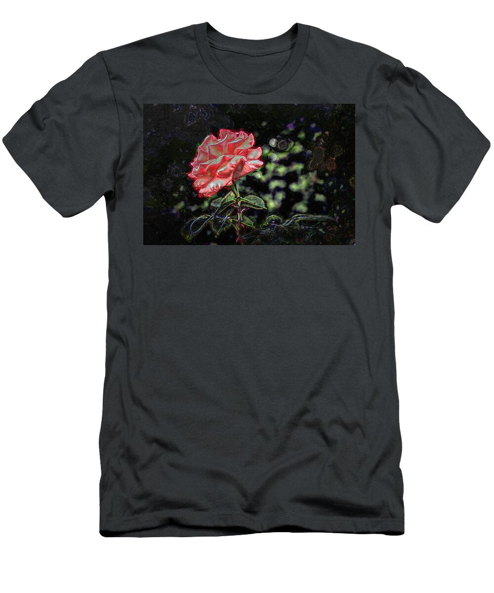 Pink Rose Techno Sharon Popek T-Shirt