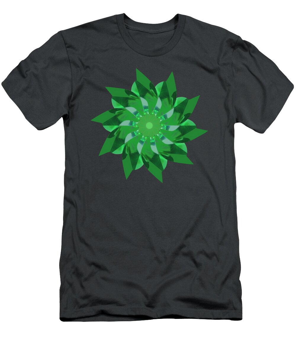 Pinwheel in Green Nikolyn Mcdonald T-Shirt