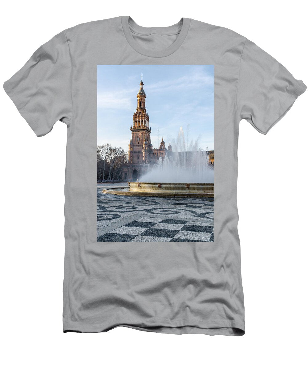 Plaza De Espana and Its Fountain Seville 2 Andrea Mazzocchetti T-Shirt