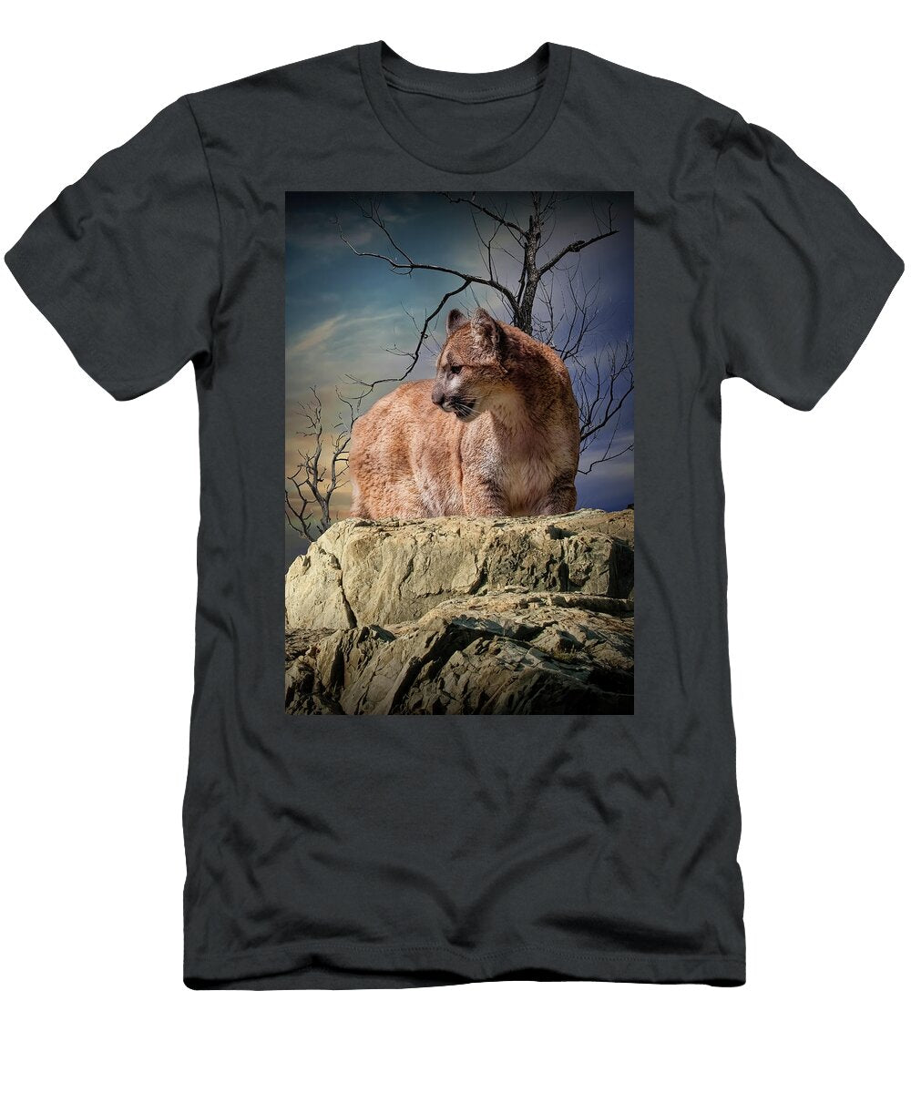 Portrait of a Mountain Lion Randall Nyhof T-Shirt