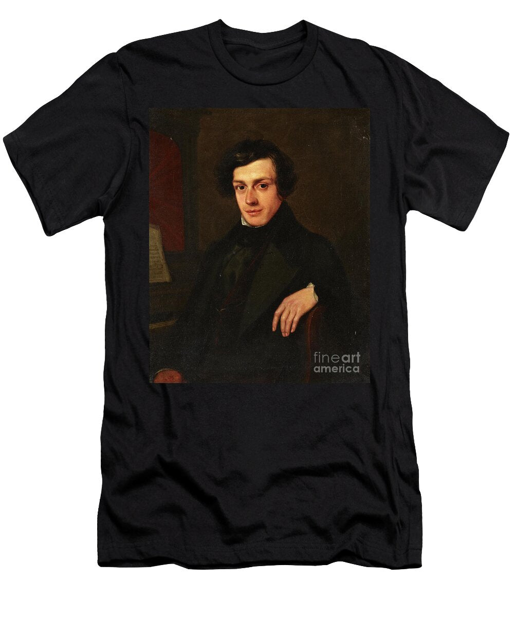 Portrait of a Young Man Aside a Piano C1810 30 John Linnell T-Shirt