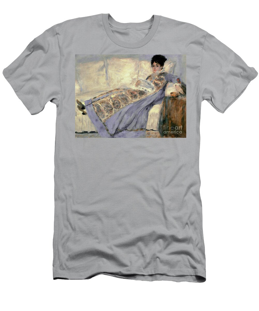 Portrait of Madame Monet Reading Pierre Auguste Renoir T-Shirt