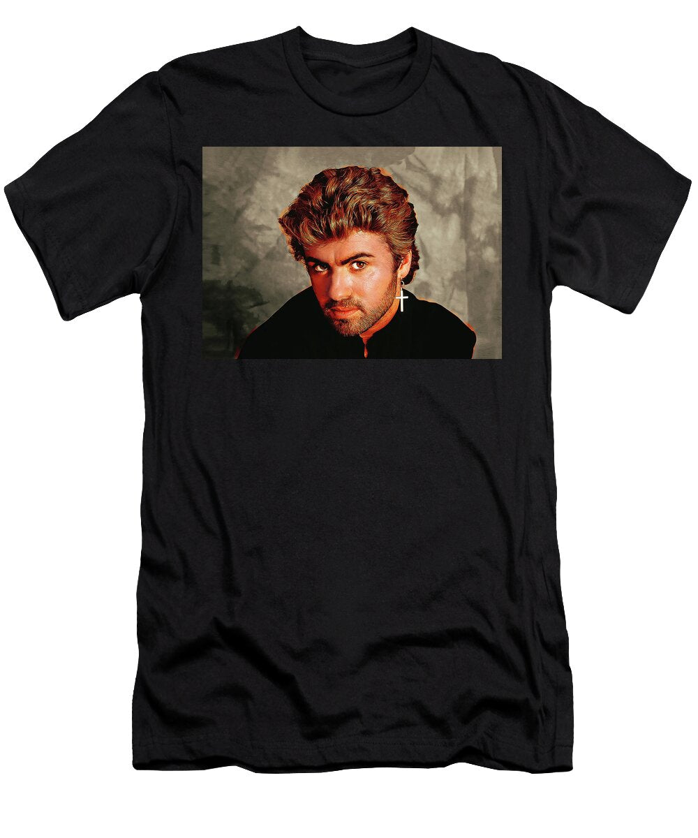 Portrait of Singer George Michael Elaine Plesser T-Shirt
