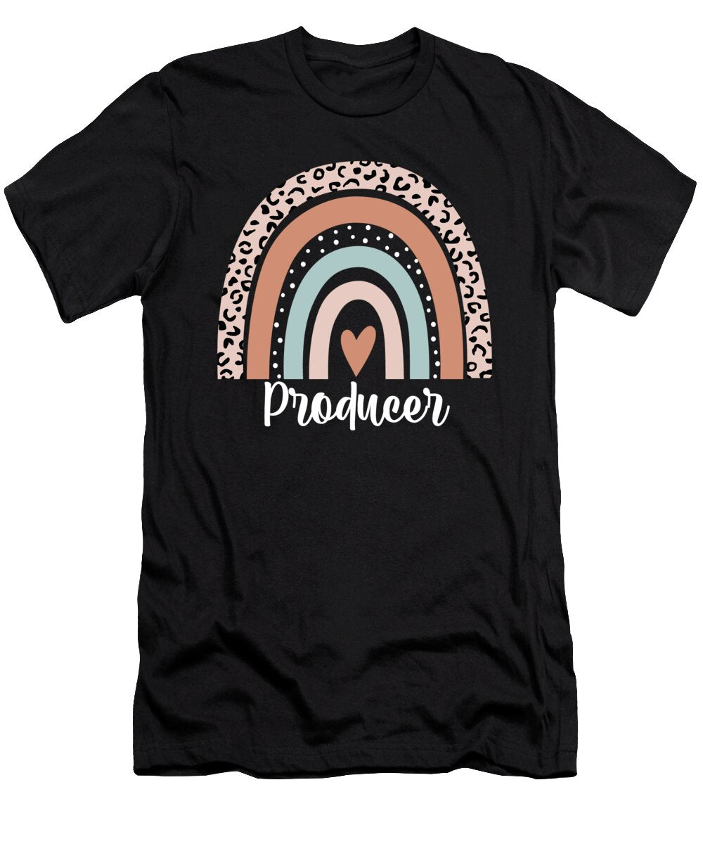 Producer Rainbow Leopard Funny Producer Appreciation Jensen Cena T-Shirt
