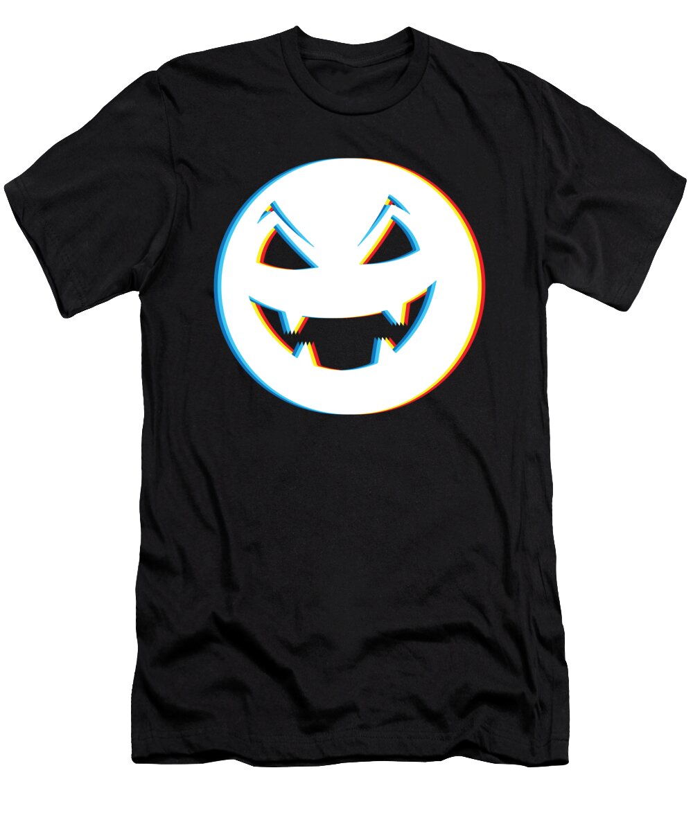 Psychedelic Pumpkin Trick or Treat Neon Cool Retro Simple Halloween Costume Idea Martin Hicks T-Shirt