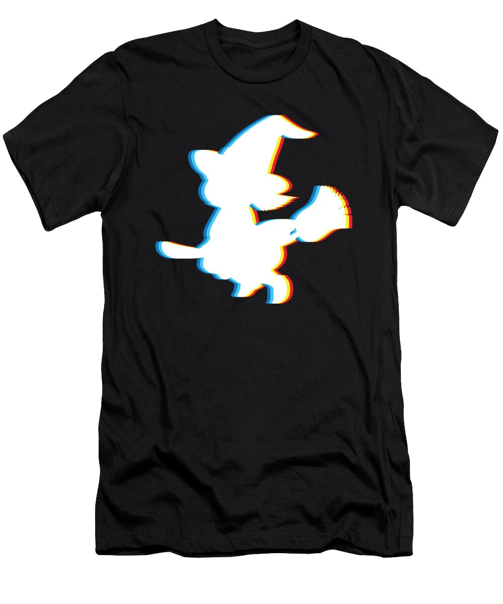 Psychedelic Witch Simple Halloween Costume Idea for Witchcraft Lovers Trick or Treat Cool Retro Neon Martin Hicks T-Shirt