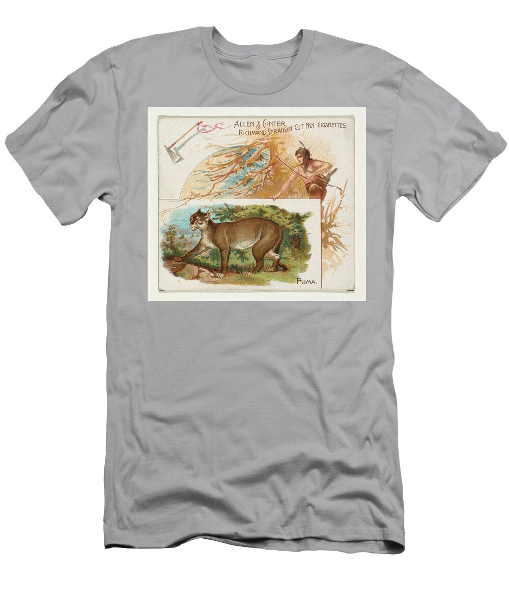 Puma From Quadrupeds Series N41 for Allen Ginter Cigarettes Lithography By Lindner Eddy Claus a Arpina Shop T-Shirt