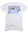 Puma Male Peering Out From Snow Covered Bushes Torres Del Nick Garbutt Natureplcom T-Shirt