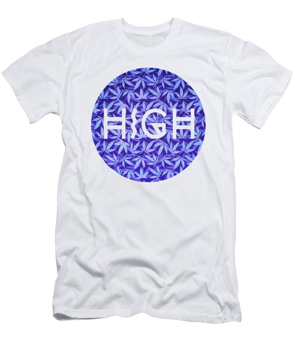 Purple Haze Cannabis Hemp 420 Marijuana Pattern Philipp Rietz T-Shirt