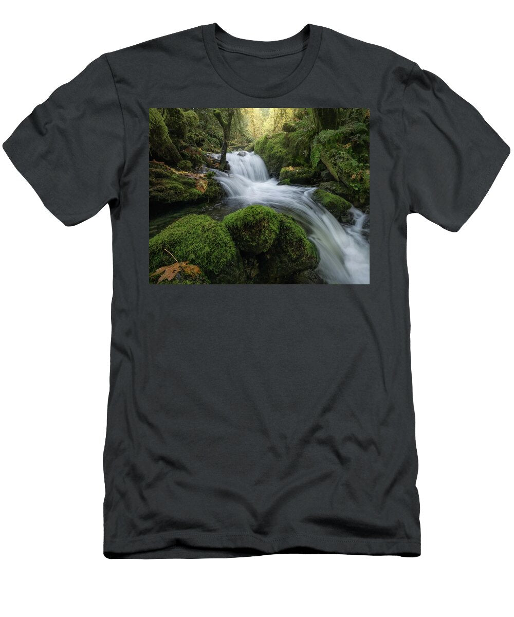 Quinault Waterfall Steve Berkley T-Shirt