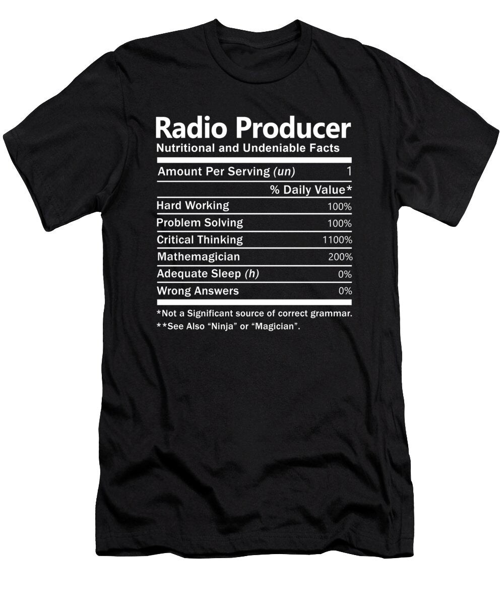 Radio Producer Nutrition Factors Gift Item Shi Hu Kang T-Shirt