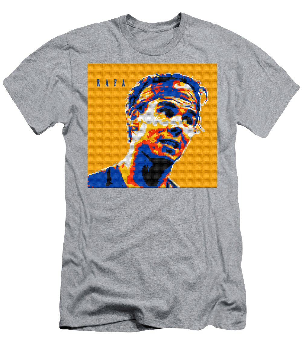 Rafael Nadal Lego Digital Painting Georgeta Blanaru T-Shirt
