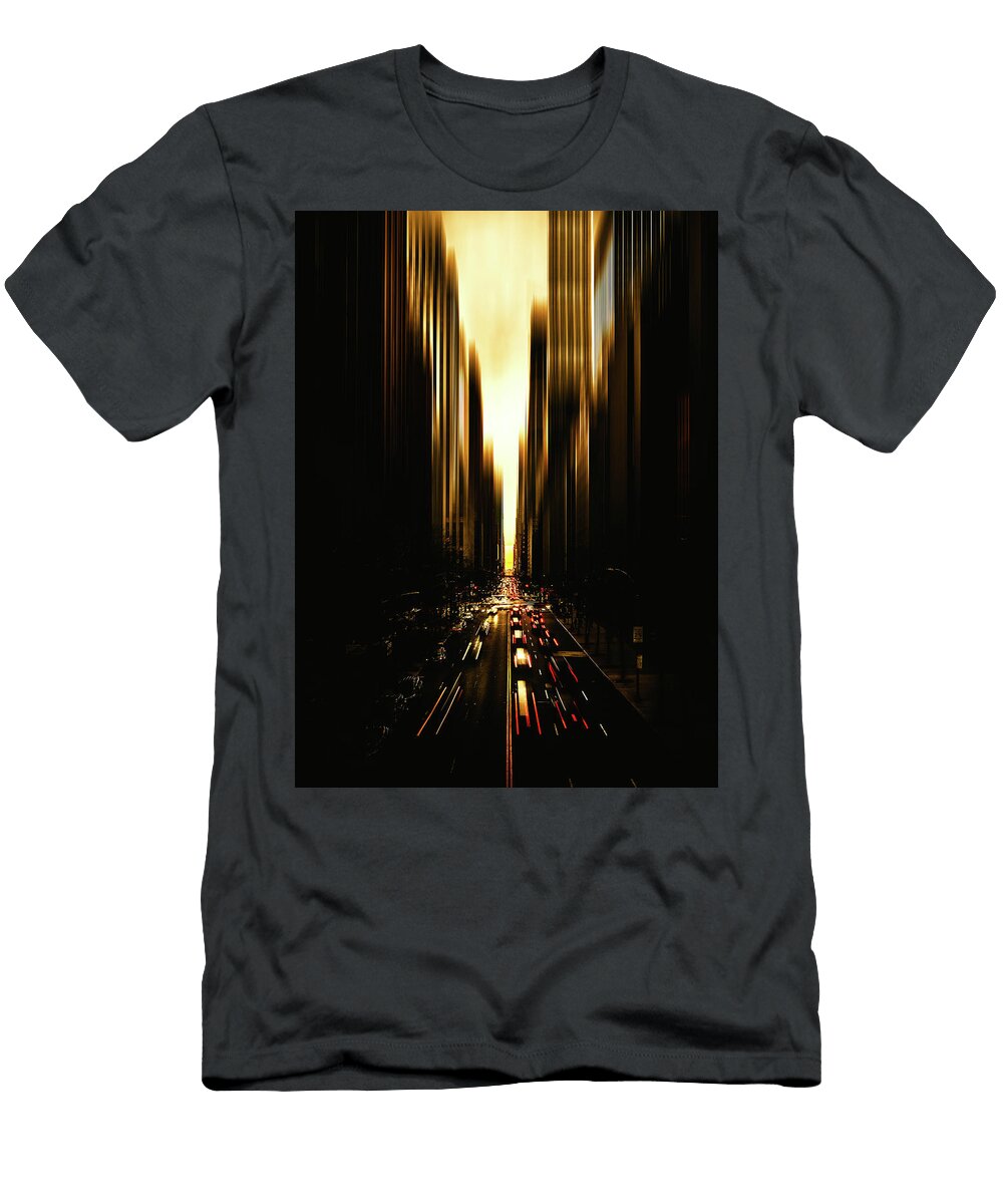 Rapid Golden City Street Pelo Blanco Photo T-Shirt
