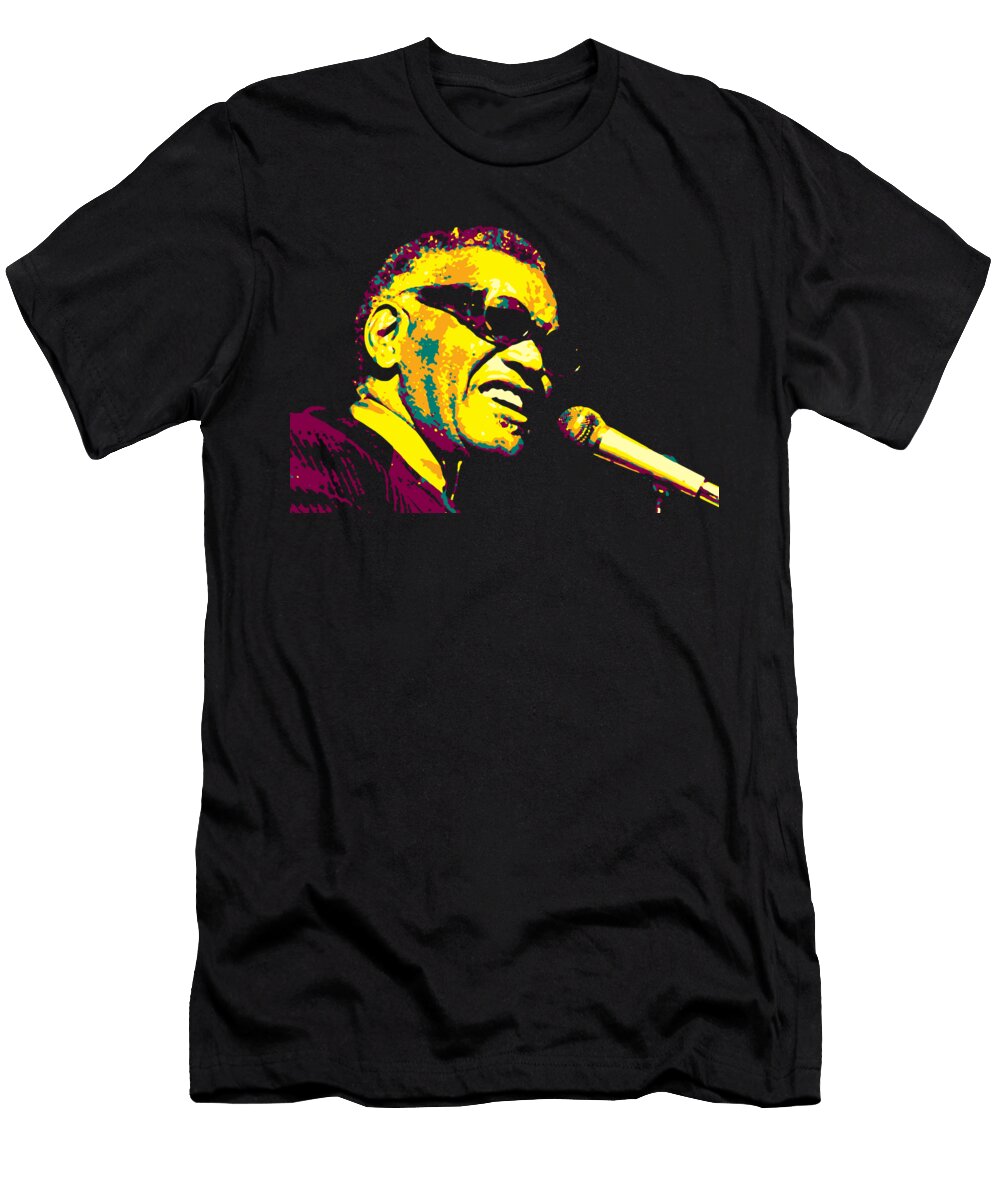 Ray Charles American Pianist Pop Art V4 Andika Bahtiar T-Shirt