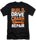 Rc Race Car Build Drive Crash Remote Control Funny Car Repair Orange Pieces T-Shirt