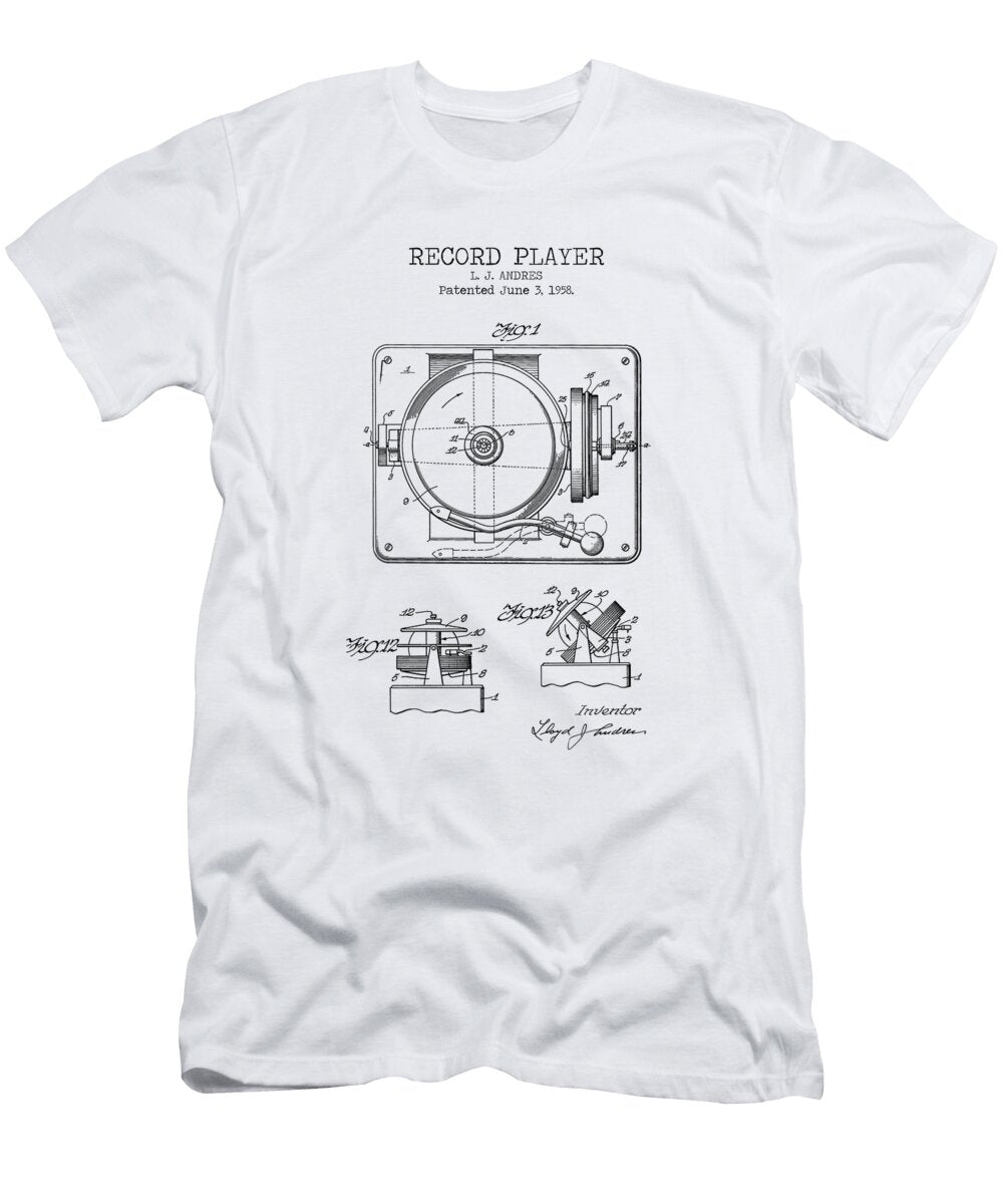 Record Player Patent Denny H T-Shirt