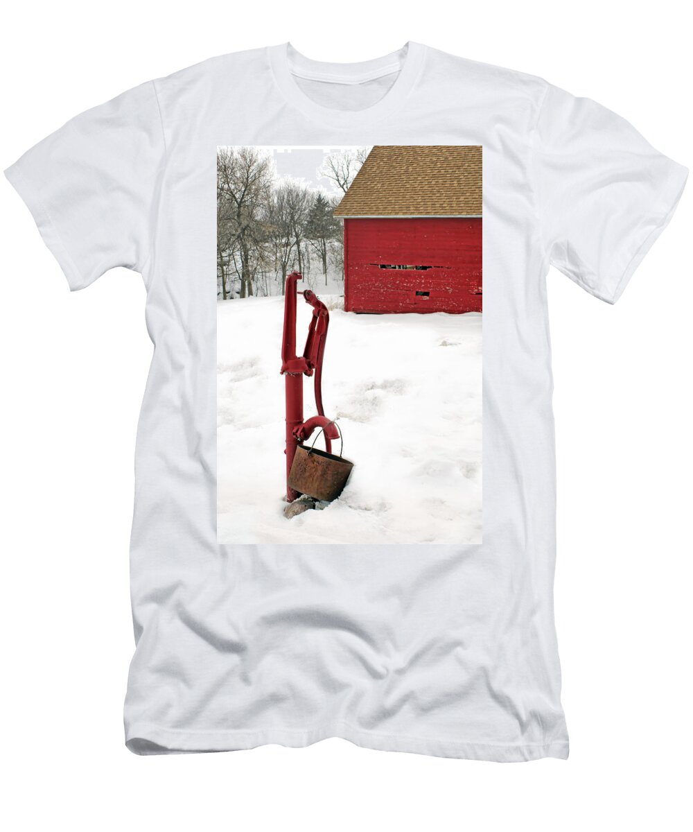 Red Pump in Winter Nikolyn Mcdonald T-Shirt