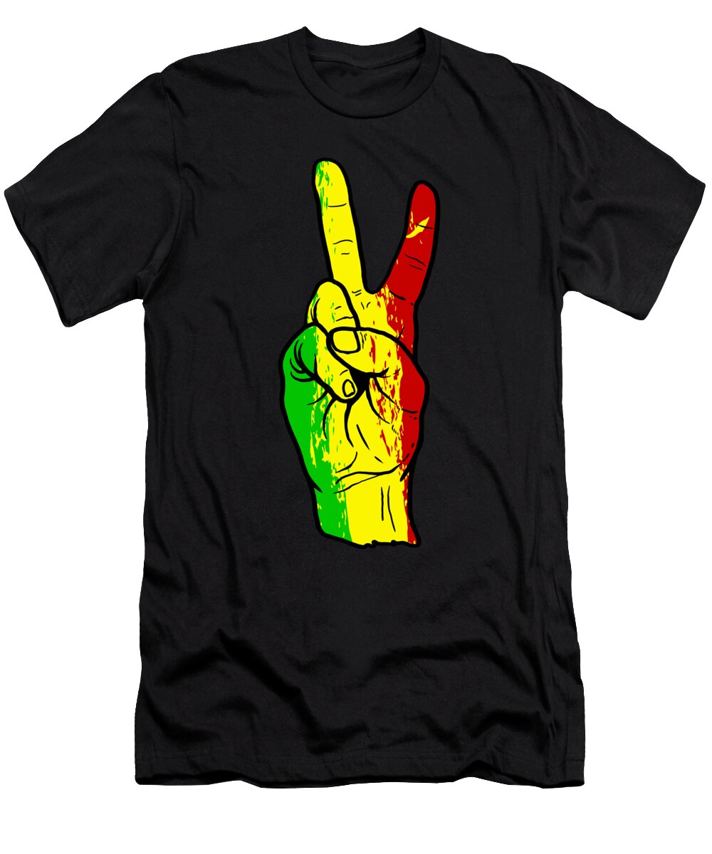 Reggae Music Jamaican Flag Rasta Rastafari Jonathan Kraske T-Shirt