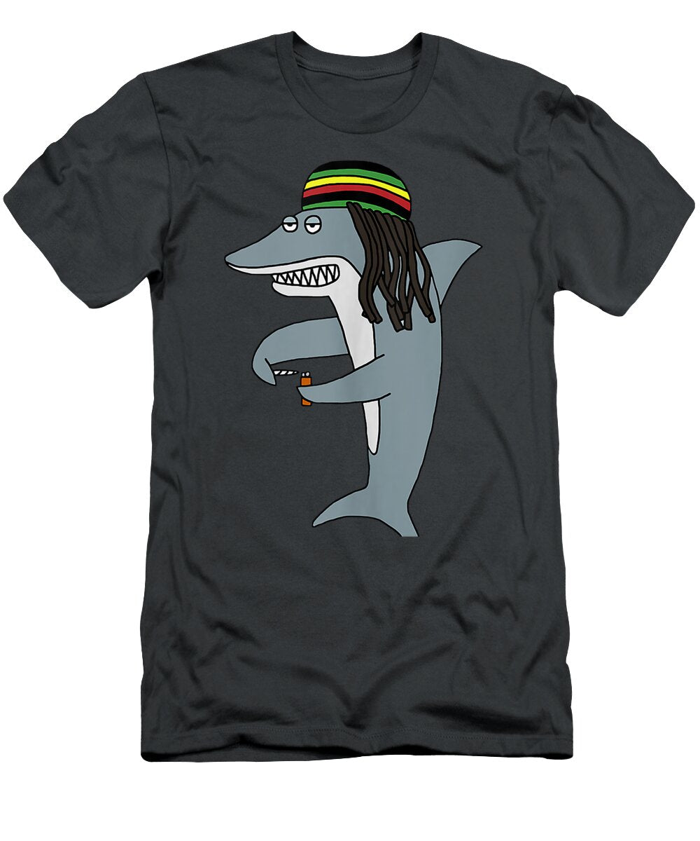 Reggae Shark Funny Dreadlock Rasta Annabf Kieva T-Shirt
