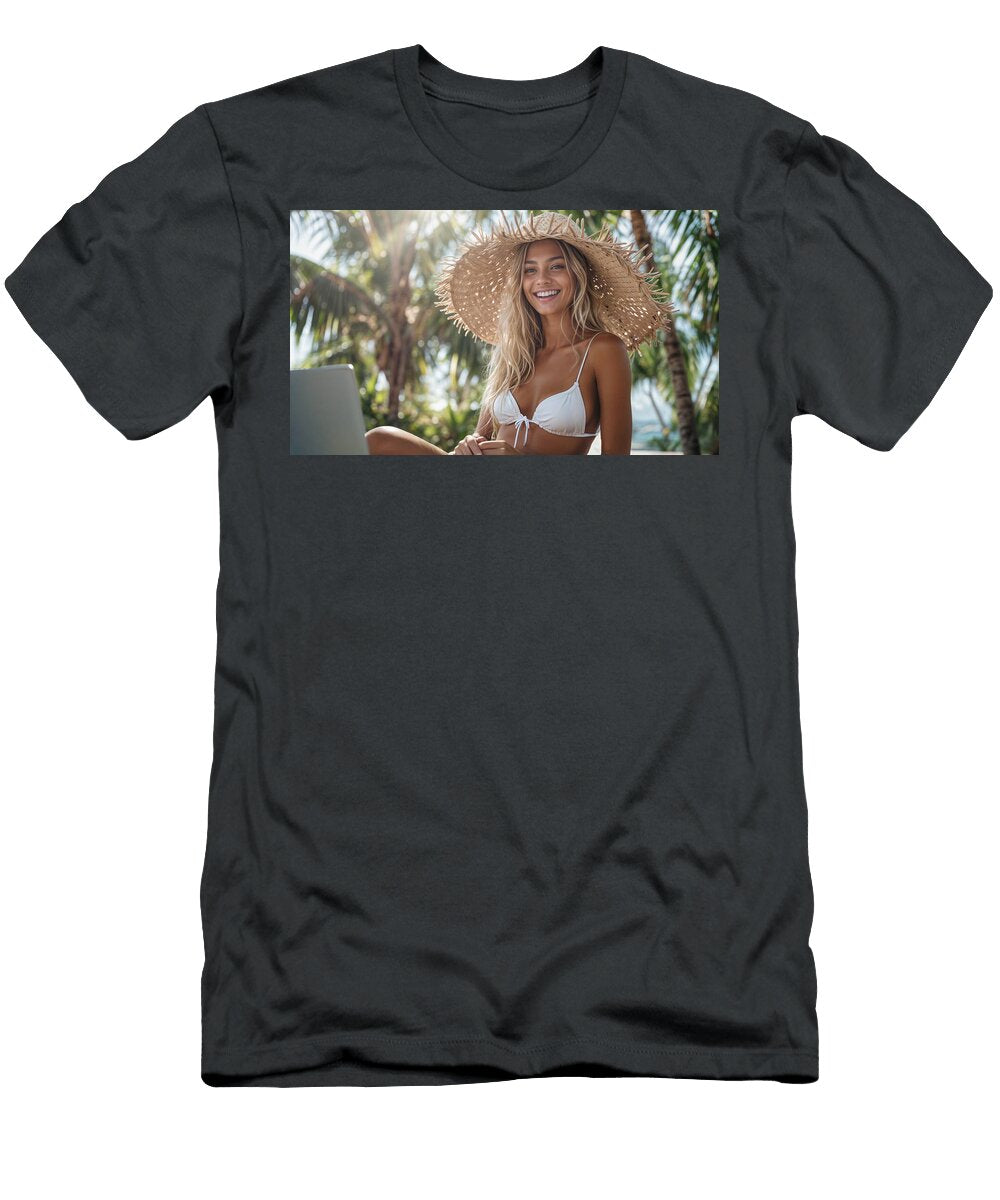 Remote Work Mango Art T-Shirt