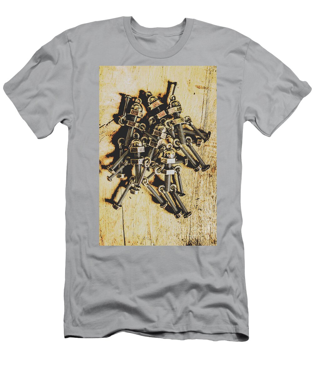 Retro Robot Recruits Jorgo Photography Wall Art Gallery T-Shirt