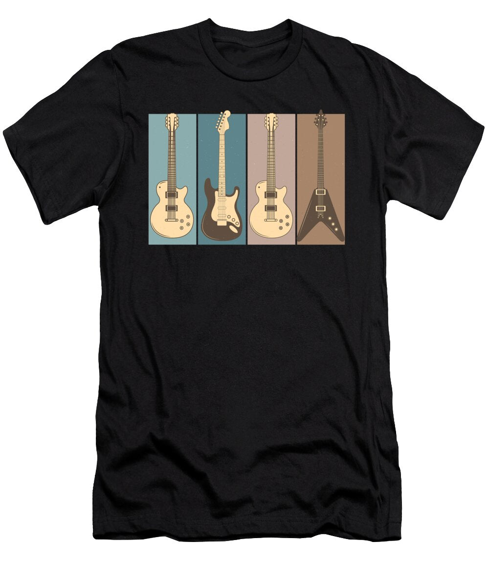 Retro Style Vintage Electric Guitars Guitarist Thomas Larch T-Shirt