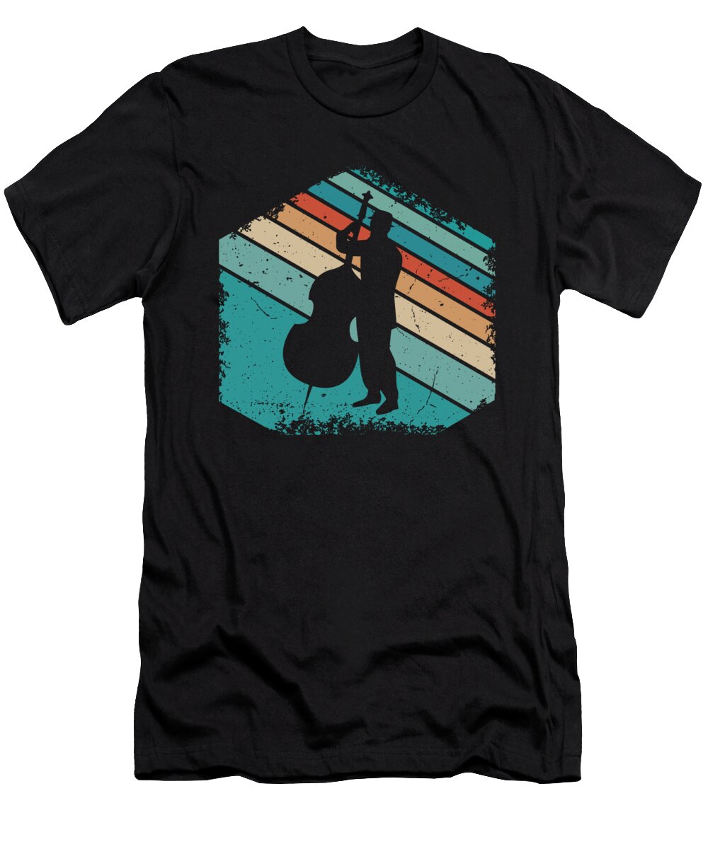 Retro Sunset Cellist Cello Player Gifts Licensed Art T-Shirt