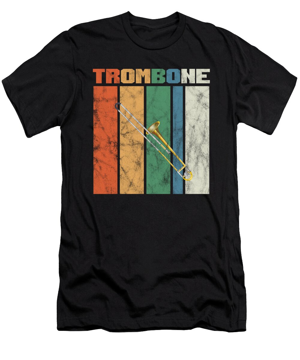 Retro Trombone Player Instrument Musician Trombonist Thomas Larch T-Shirt