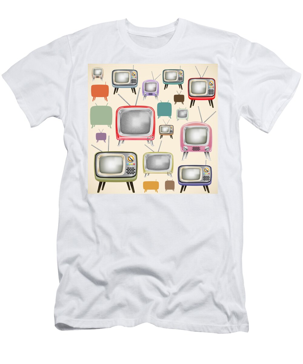 Retro Tv Pattern Setsiri Silapasuwanchai T-Shirt