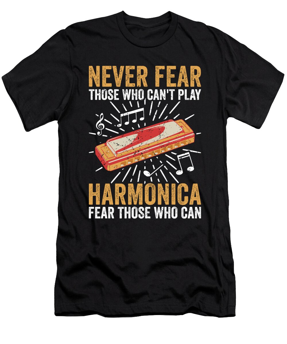 Retro Vintage Harmonica Players Me T-Shirt