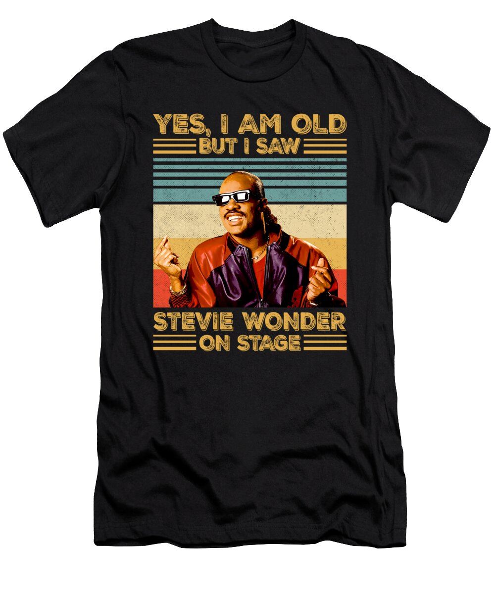 Retro Yes Im Old But I Saw Stevie Wonder on Stage Roya Steward T-Shirt