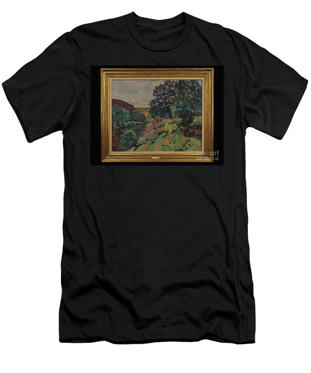 River Landscape C1910 Jean Baptiste Armand Guillaumin T-Shirt
