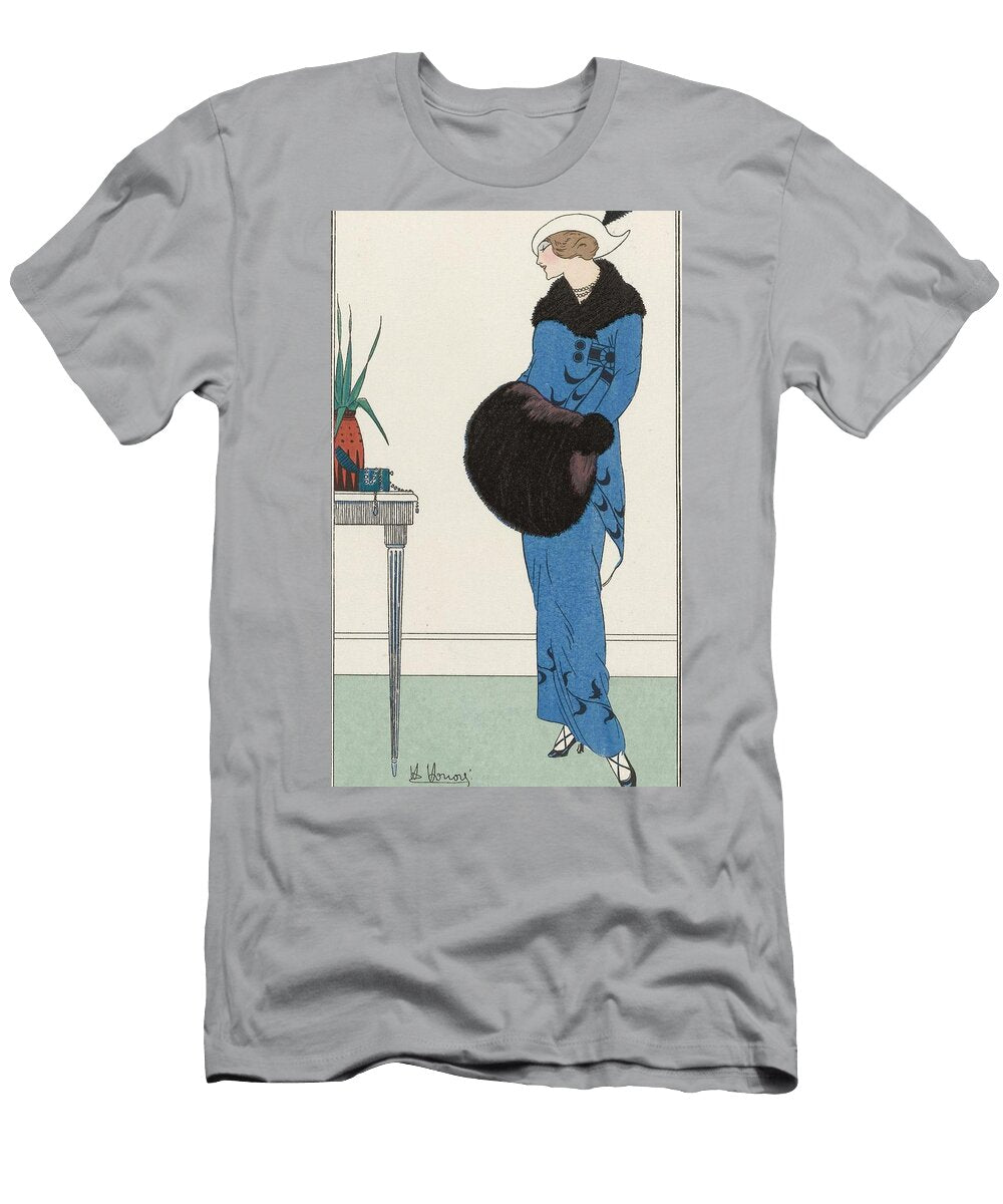 Robe De Duvetin Bleu H Honore French Thth Century T-Shirt