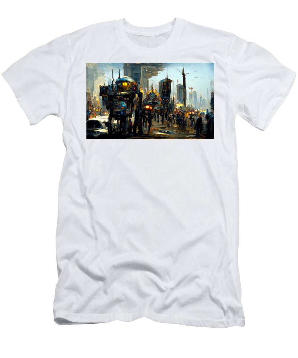 Robo City 05 Am Fineartprints T-Shirt