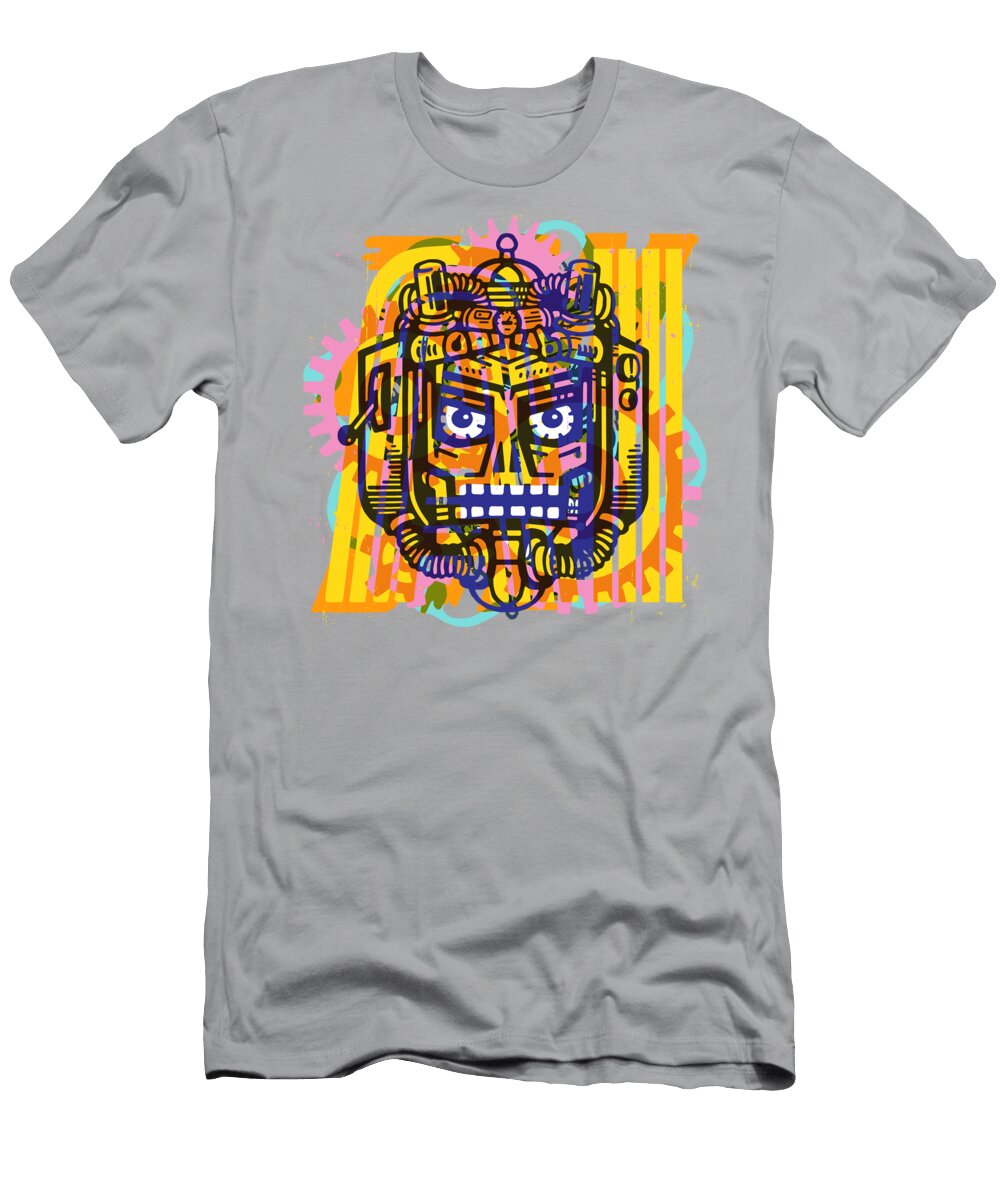 Robot Head Collage Csa Images T-Shirt