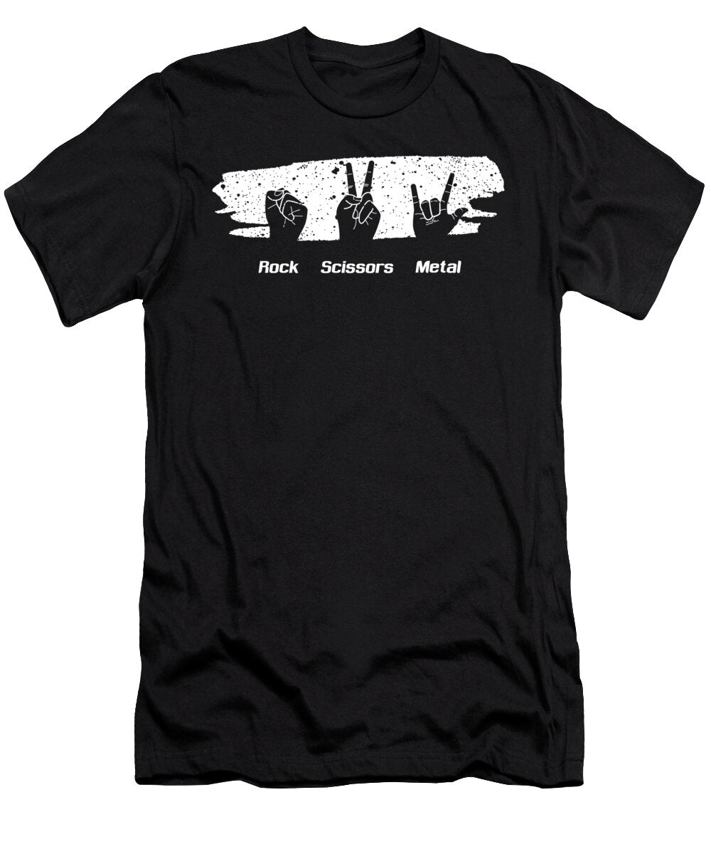 Rock Scissors Heavy Metal Music Concert Band Bassist Gift Thomas Larch T-Shirt