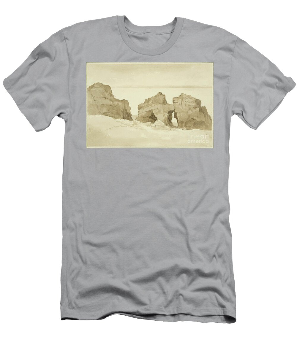 Rocks on North Side of Flat Holm Castle Rock 1821 John Reverend Eden T-Shirt