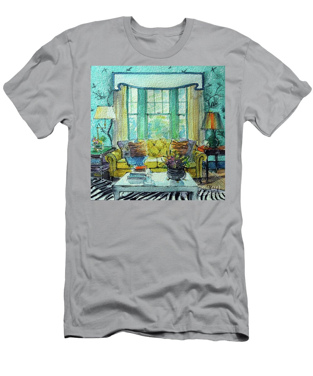 Room Portrait 85 Watercolor Painting Mona Edulesco Mona Edulesco T-Shirt
