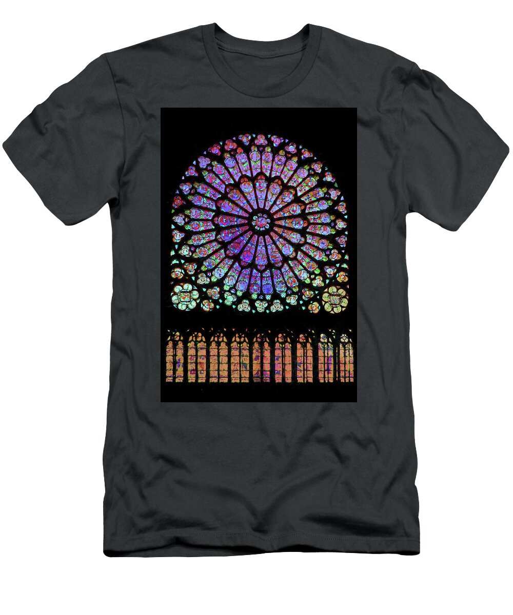 Rose Window Cathedral Nikolyn Mcdonald T-Shirt