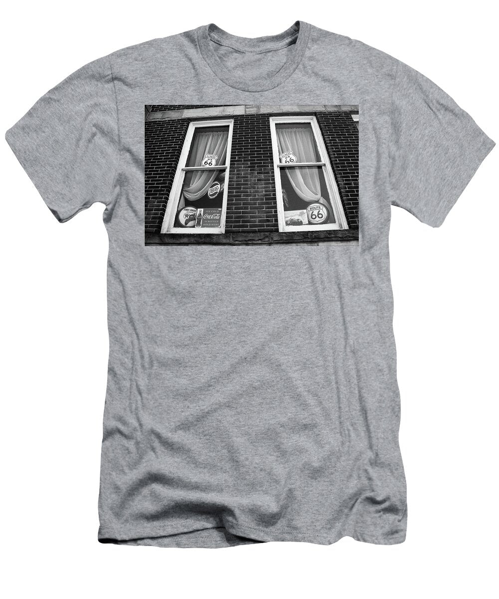 Route 66 Windows 2005 Bw Frank Romeo T-Shirt